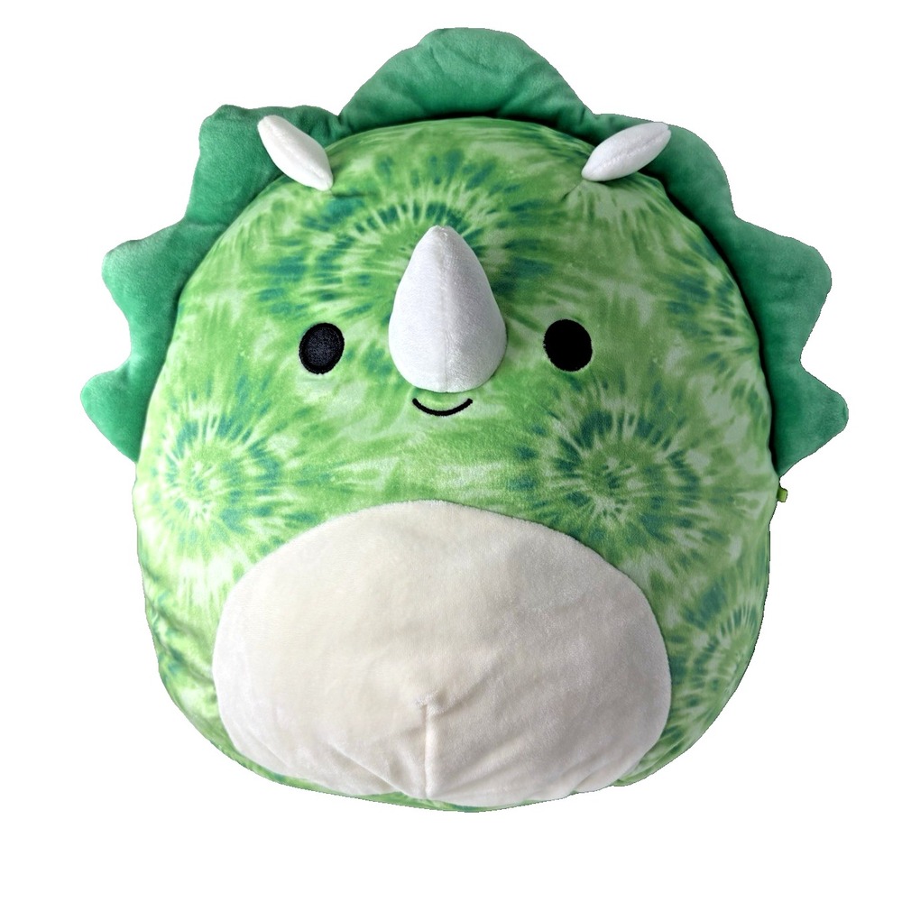 Squishmallows Rocio the Green Triceratops 14in, Green Kelly Toy Cute & Squishy